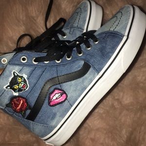 denim vans with patches